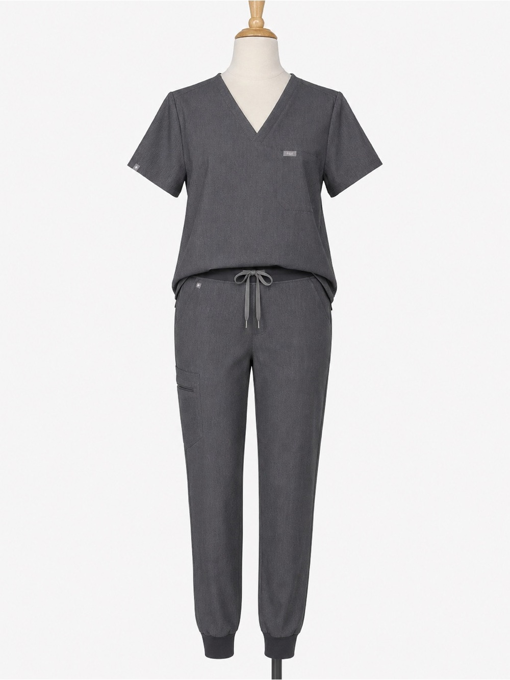 FIGS Technical Collection Scrub Set Gray Heather Women’s Large L Jogger Pants